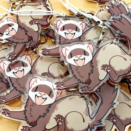 Ferret Acrylic Charm