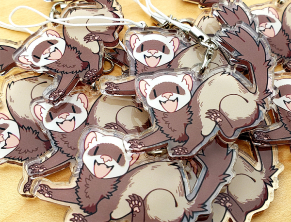 Ferret Acrylic Charm